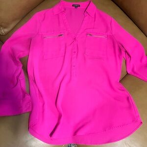 Express Pink Blouse with long Sleeves